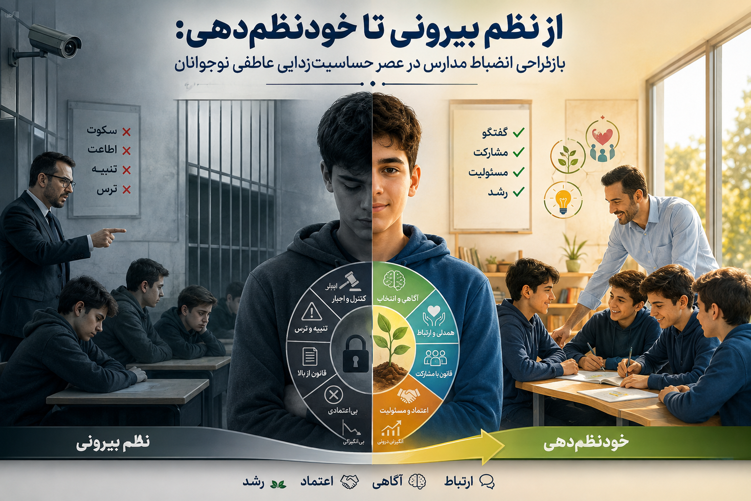 : از نظم بیرونی تا خودنظم‌دهی: بازطراحی انضباط مدارس در عصر حساسیت‌زدایی عاطفی نوجوانان